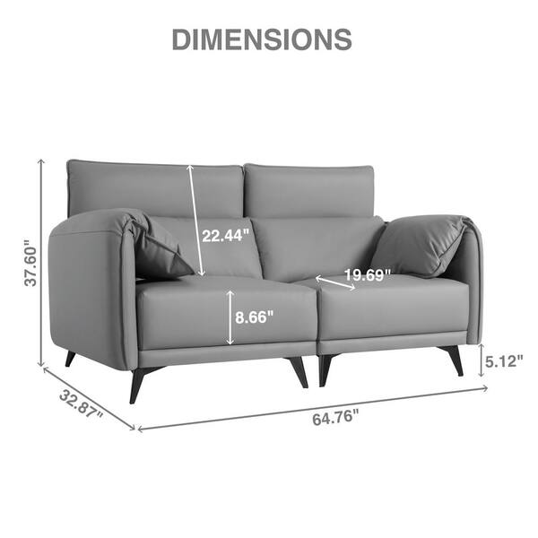 Grey small 2 seater sofa discount
