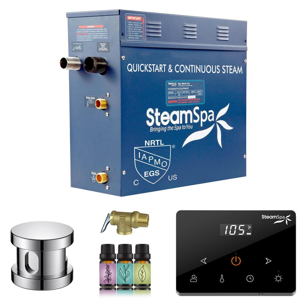 Oasis Series 6000-Watt Steam Generator with Continuous Steam Plus Fully Wireless Handheld Control in Polished Chrome price history on PriceWatchPro