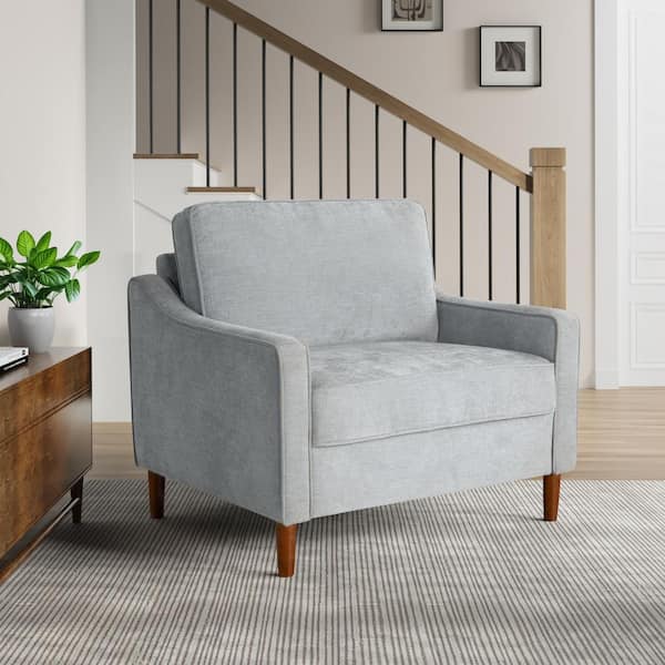 Lifestyle Solutions Stanford Light Gray Woven Arm Chair
