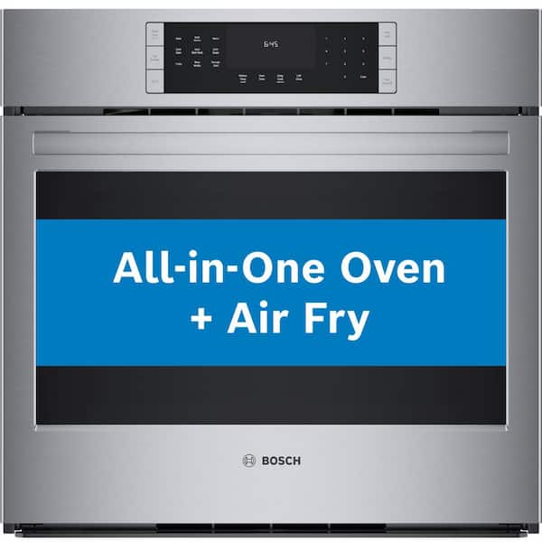 Bosch 800 Series 30 in. Built-In Smart Single Electric Convection Wall Oven with Air Fry and Self Cleaning in Stainless Steel