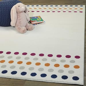Dots Magenta 5 ft. 3 in. x 7 ft. Dots Area Rug