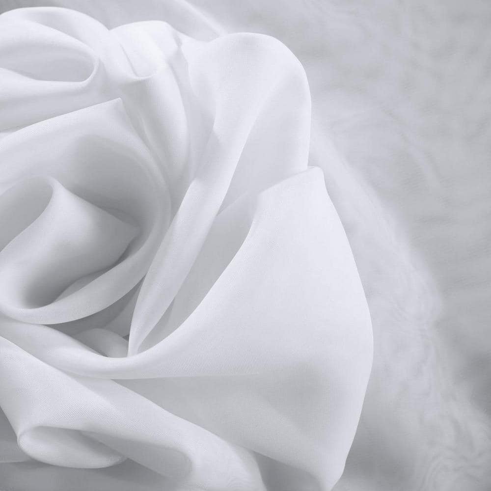 Extra Wide White Sheer Cotton Polyester Window Panel