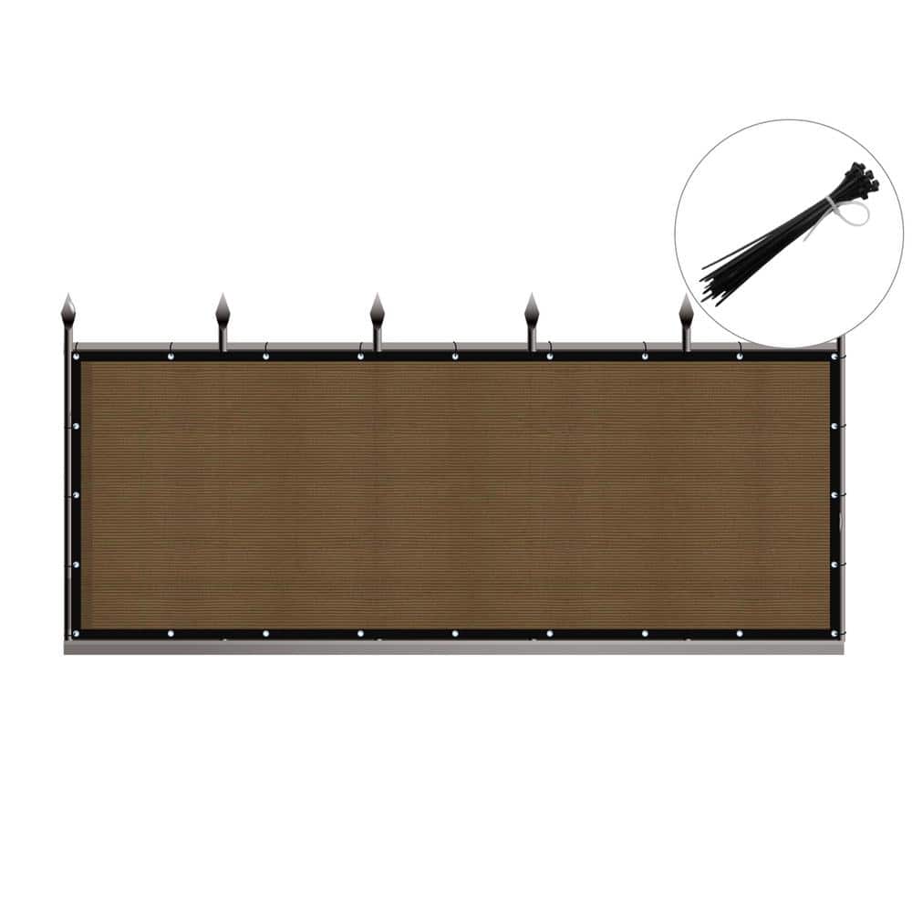 Privacy Fence Screen Heavy-Duty 90% Blockage Shade Cover Fencing Net for Wall Garden Gazebo Backyard, 3 x 50 ft., Brown price history on PriceWatchPro