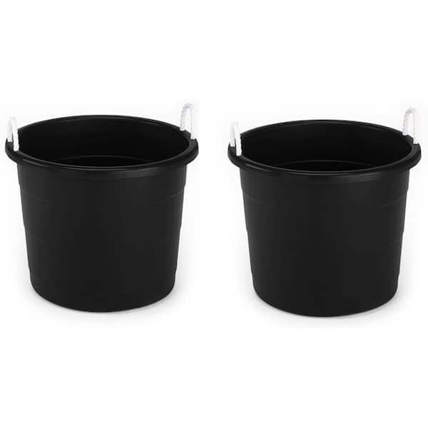 Plastic Bucket with Lid Handle Small Large Storage Bucket Bin Container  Measures