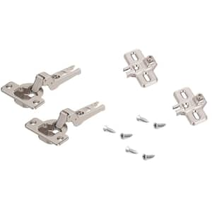 MODUL Series 35 mm Spring Closing Half Overlay for Frameless Cabinet Hinge (2-Pack)