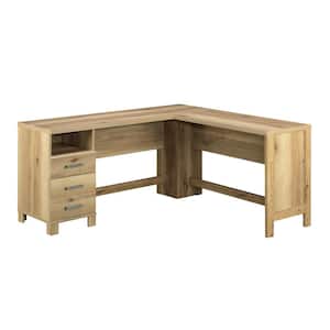 Rosedale Ranch 65.118 in. L-Shaped Timber Oak Computer Desk with File Storage