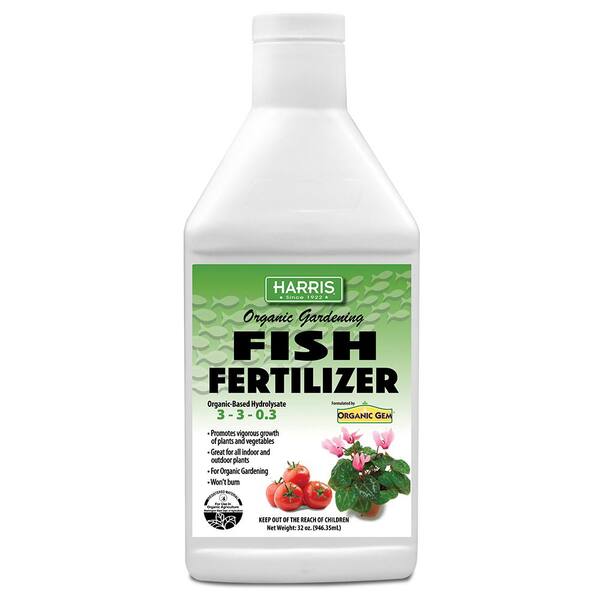 Harris 32 oz. Organic Gardening Liquid Fish Fertilizer and Plant Food
