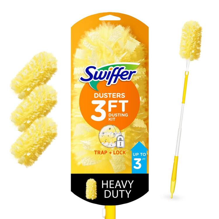 Swiffer Heavy Duty Extendable Handle Dusting Kit (1-Handle, 3-Dusters)