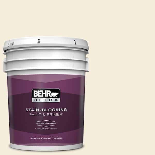 BEHR ULTRA 5 gal. #W-D-300 Eggshell Cream Extra Durable Eggshell Enamel Interior Paint & Primer