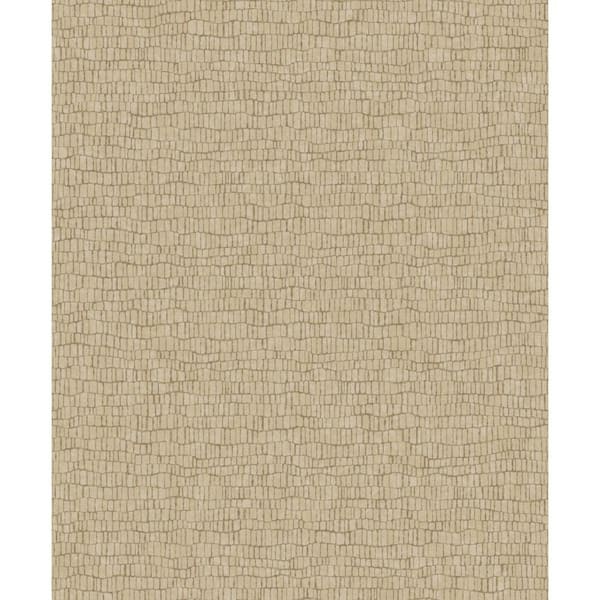 York Wallcoverings Gold Metallic Skin Vinyl Paper Unpasted Wallpaper (21 in. x 33 ft.)