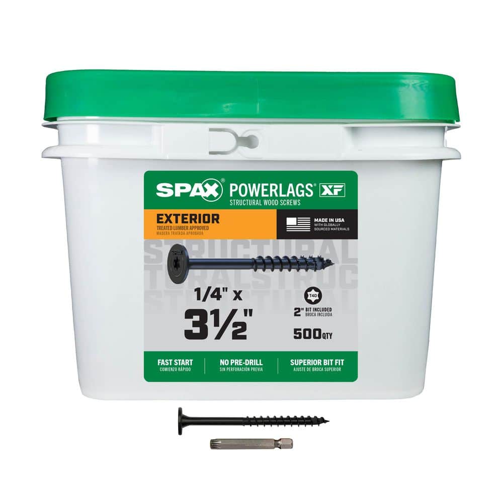 SPAX 1/4 in. x 3-1/2 in. Black Powerlags XF Exterior T40 T-Star