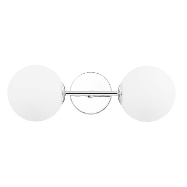Hymn 18 in. 2 Light Chrome Wall Sconce