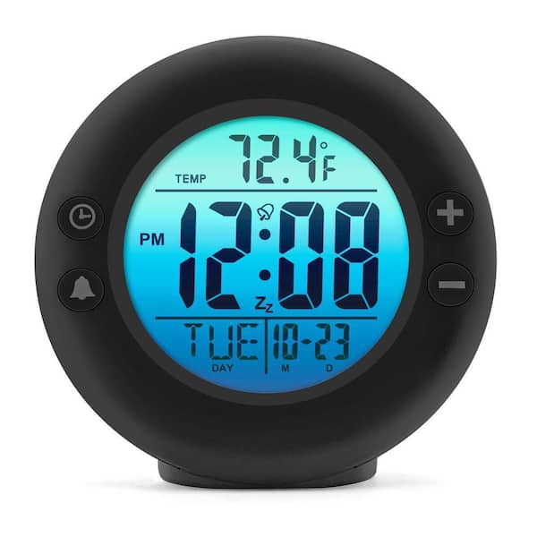 Westclox Digital Color Fade Alarm Clock, Black 72084B - The Home Depot