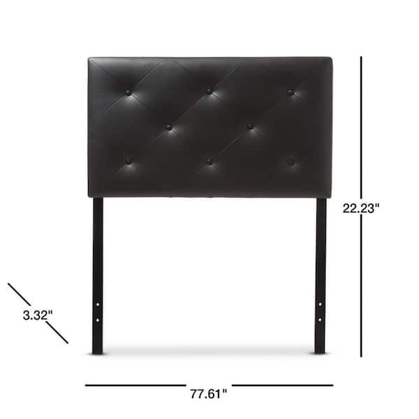 Baxton Studio Baltimore Black King Headboard 28862 6351 HD The