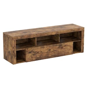 Safdie and Co. 59 in. L Brown Reclaimed Wood TV Stand Fits TV's up to 80 in.