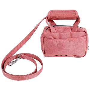 Posh Walk Purse Dog Leash, Accessory Holder and Waste Bag Dispenser in Pink
