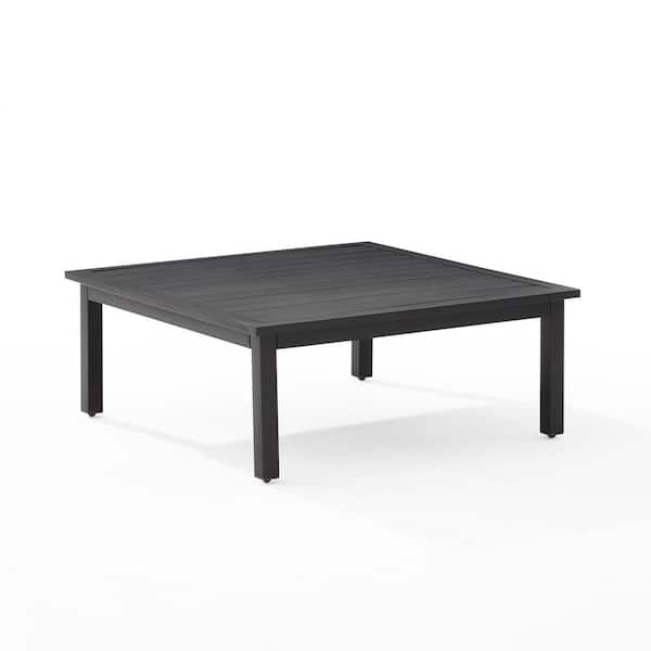 CROSLEY FURNITURE Clark Matte Black Metal Outdoor Coffee Table