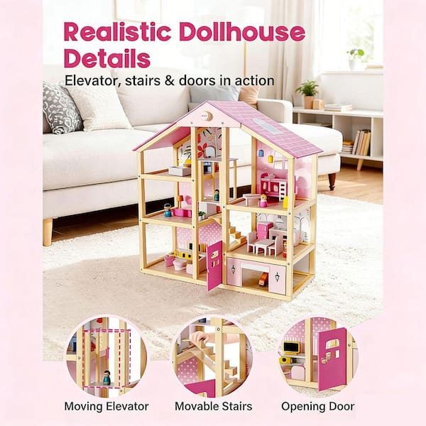 SEEUTEK Modern Dollhouse Series Bounce House Dollhouse with