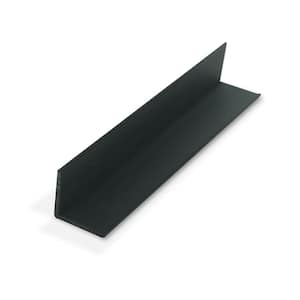 1-1/4 in. D x 1-1/4 in. W x 72 in. L Black Styrene Plastic 90° Even Leg Angle Moulding 108 Lineal Feet (18-Pack)
