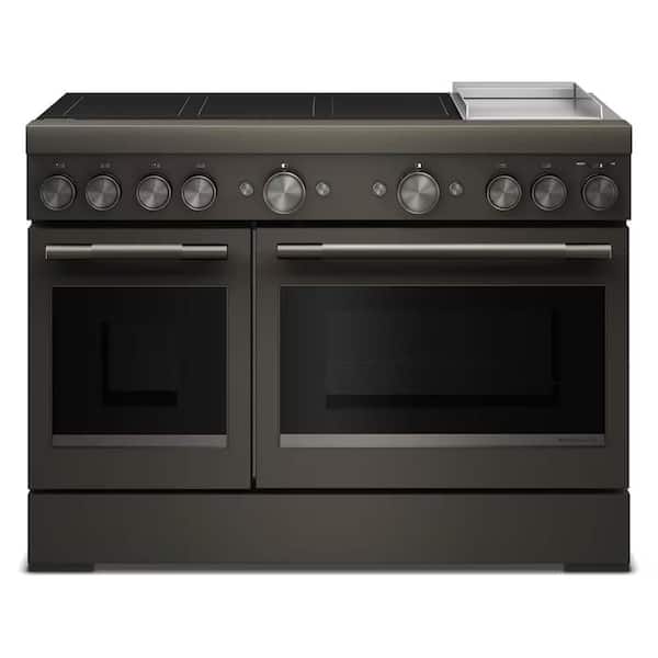 48 in. 6 Elements Commercial-Style Induction Range in Black Ore with Griddle