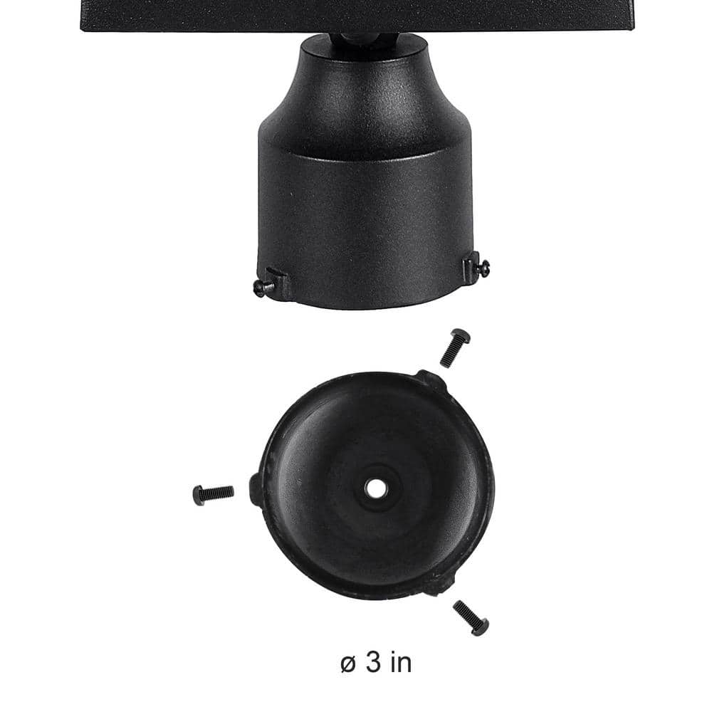 Aspen Black Aluminum Solar Lamp Post with Clear Rain Glass