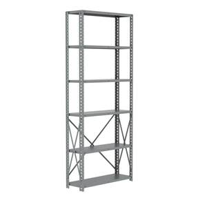 Gray 6-Tier Commercial Grade 14-Gauge Steel Garage Storage Shelving Unit (36 in. W x 84 in. H x 12 in. D)