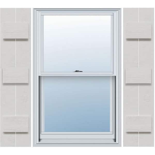 Ekena Millwork Timberthane 10.75 in. W x 83 in. H Joined Two Board Straight Top Polyurethane Board and Batten Shutters