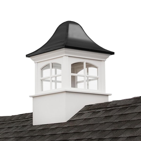 Good Directions Greenwich 26 in. x 26 in. x 41 in. Vinyl Cupola with Black Aluminum Roof