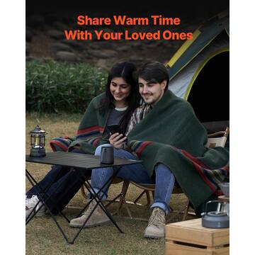 VEVOR Wool Camping Blanket Large King Warm Stadium Blanket 64 in. x 88 in. (80% Wool) Texture Multicolor LYTWLYMHFPP3SJS97V0