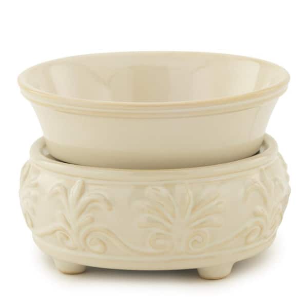 Candle Warmers Etc 5.2 in Sandstone 2-in-1 Classic Fragrance Warmer