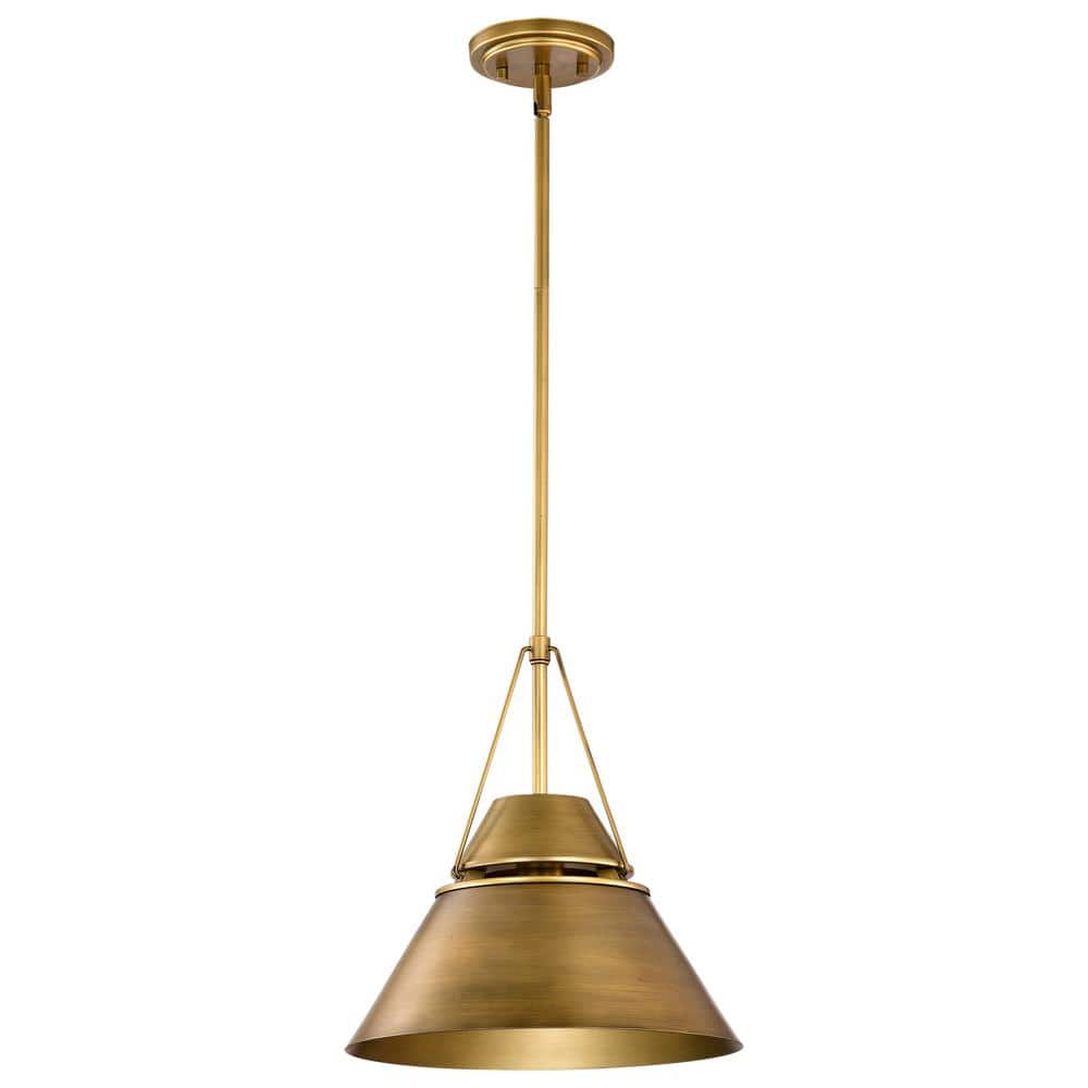 Adina 1-Light Natural Brass Cone Pendant Light and No Bulbs Included price history on PriceWatchPro