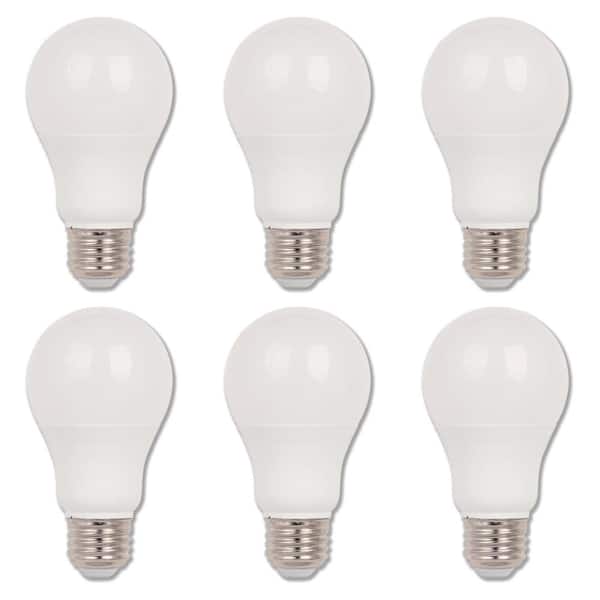 75-Watt Equivalent Omni A19 Dimmable Soft White LED Light Bulb Bright White Light (6 Pack)