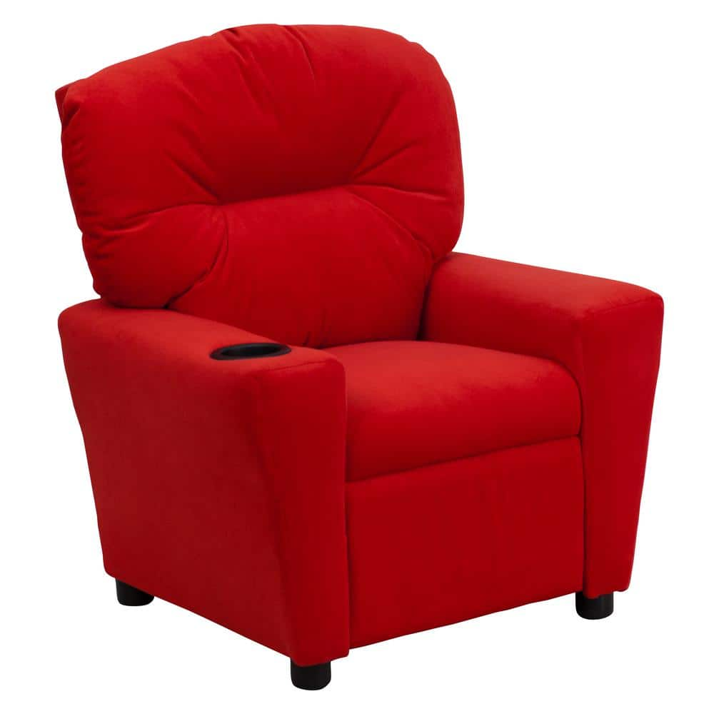 microfiber red recliner