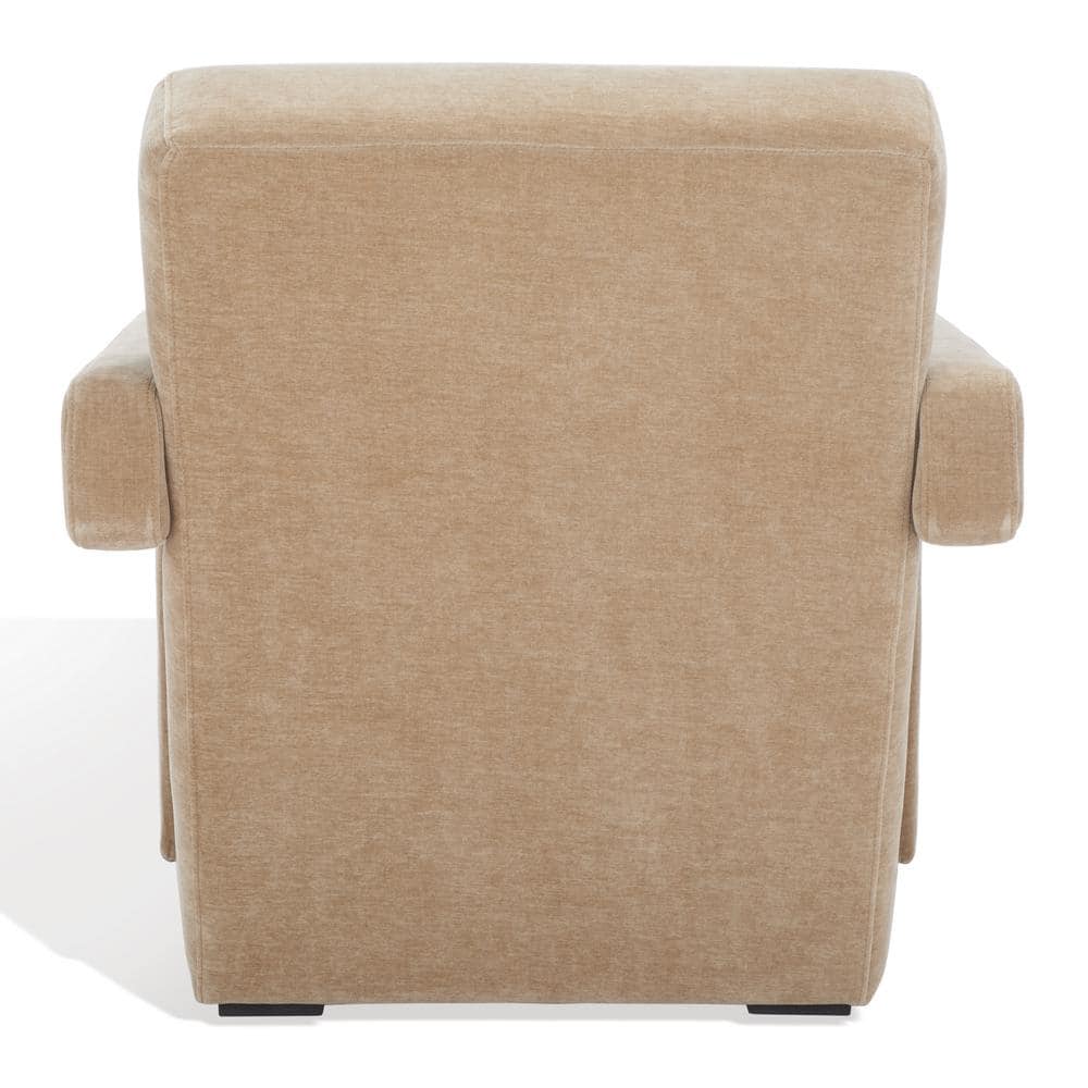 Taylor Light Brown Velvet Upholstered Accent Chair