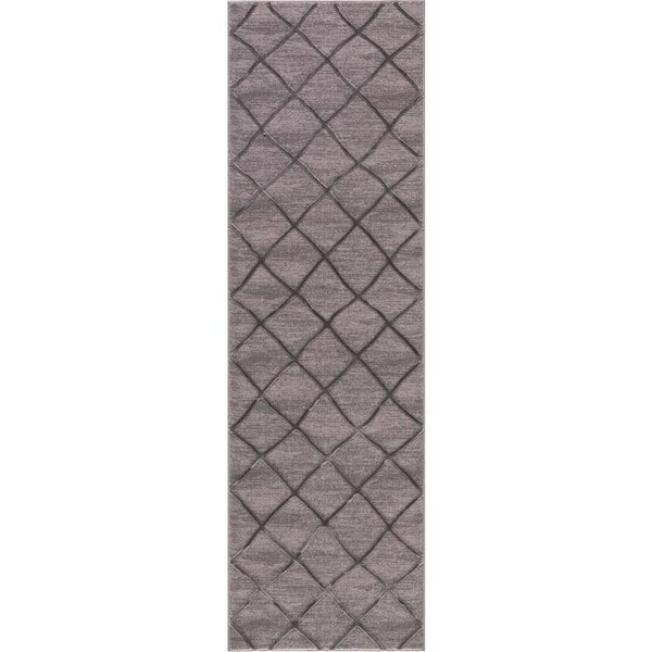 Concord Global Trading Thema Teo Gray 2 ft. x 7 ft. Runner Rug