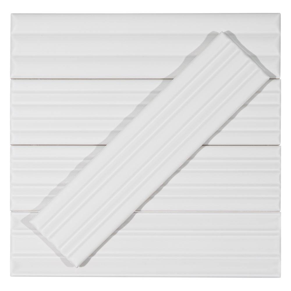Galor Liniar Glossy White Ceramic Subway Wall Tile