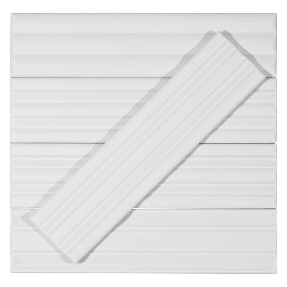 Galor Liniar Glossy White Ceramic Subway Wall Tile