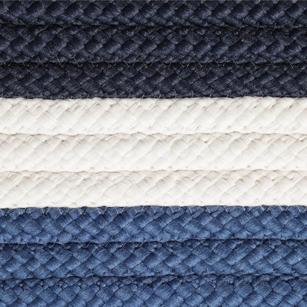 Cape Cod Nautical Doormat 2 ft. x 3 ft. Black Sand Braided Area Rug