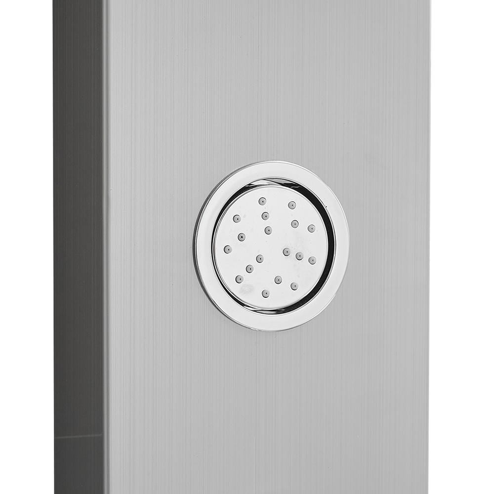 Nickel Chrome Multi-function Shower Panel with Adjustable Head