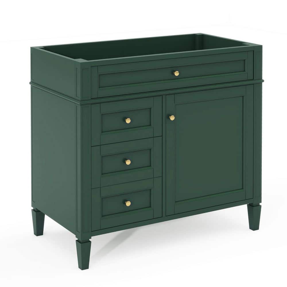 Vienna 36 in. Modern Freestanding Bath Vanity Cabinet without Top in Green with 2 Drawers and Tip-Out Drawer price history on PriceWatchPro