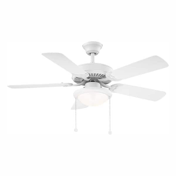 PRIVATE BRAND UNBRANDED Trice 44 in. LED Matte White Ceiling Fan