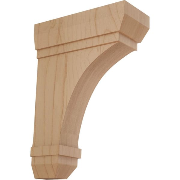 2-1/4 in. x 5 in. x 7 in. Unfinished Wood Alder Stockport Corbel