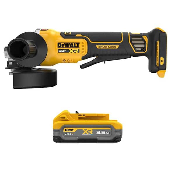 20-Volt MAX XR Lithium-Ion Brushless Cordless 4-1/2 in.-5 in. Grinder with 20-Volt MAX XR POWERSTACK 3.5 Ah Battery Pack