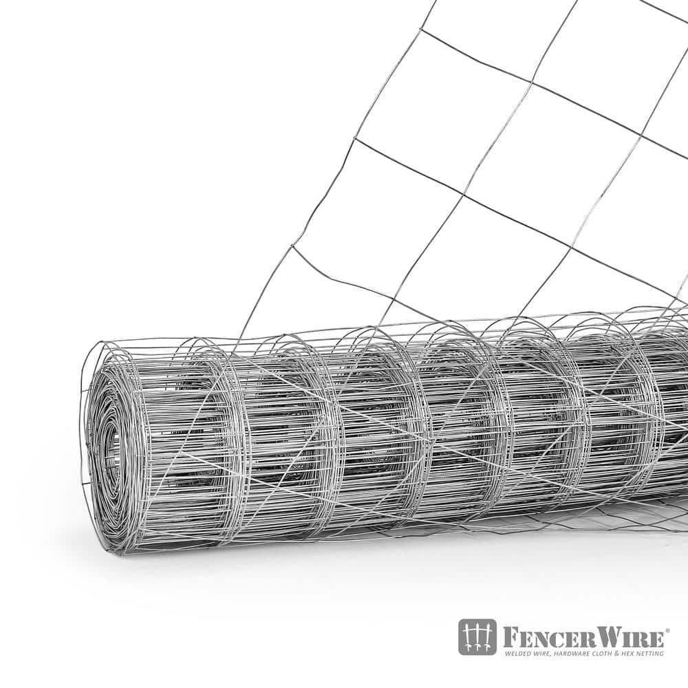 Fencer Wire 14 Gauge Galvanized Welded Wire Fence, 2 x 4 Mesh Opening for  Vegetables, Garden Fruits & Animals Enclosure