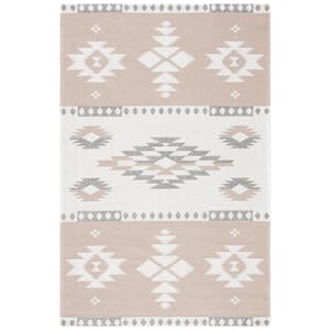 Augustine Taupe/Cream 2 ft. x 5 ft. Ikat Western Area Rug