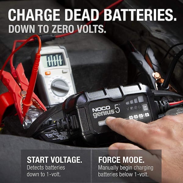 NOCO GENIUS5, 5-Amp Fully-Automatic Smart Charger, 6V & 12V