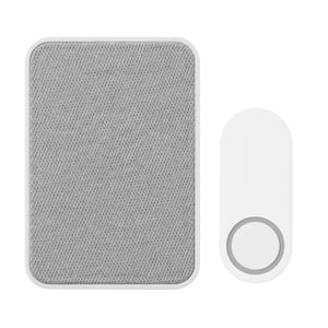 White Plastic Wireless Plug-In Doorbell Kit