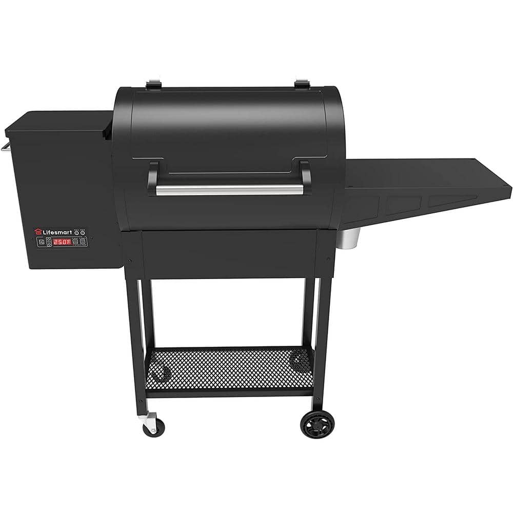 Lifesmart 510 sq. in. Cooking Surface Pellet Grill in Black with Meat Probe and Precision Digital Control -  SCS-P760