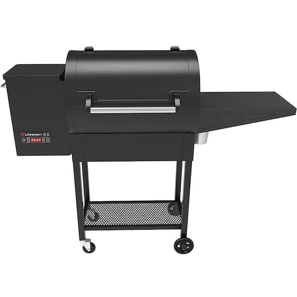 Lifesmart 510 sq. in. Cooking Surface Pellet Grill in Black with Meat Probe and Precision Digital Control