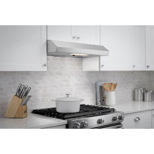 Arno 30 in. 240 CFM Convertible Under Cabinet Range Hood in Stainless Steel with Lighting and Charcoal Filter